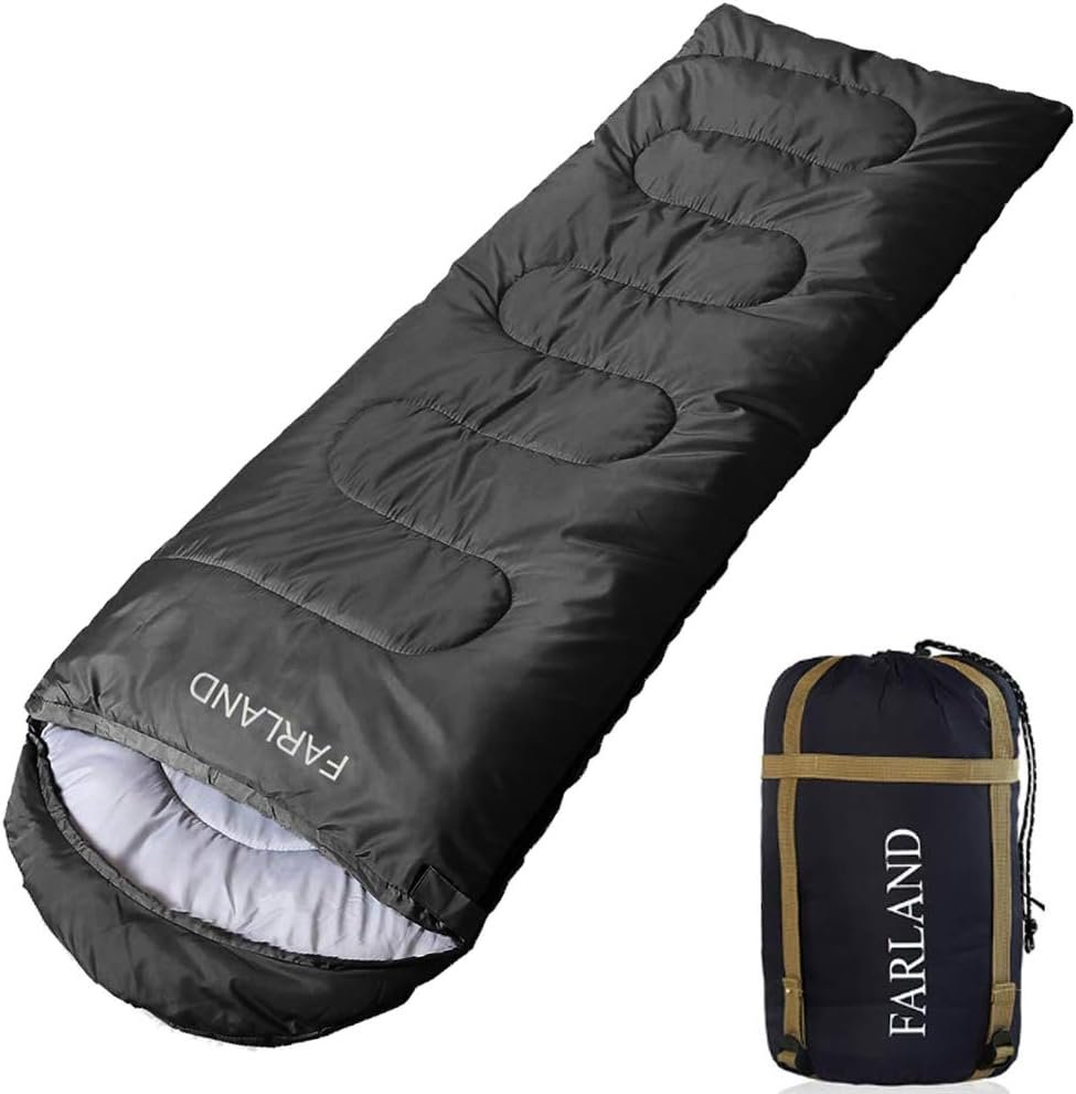 FARLAND Sleeping Bags 20℉ for Adults Teens Kids with Compression Sack Portable and Lightweight for 3-4 Season Camping, Hiking,Waterproof, Backpacking and Outdoors