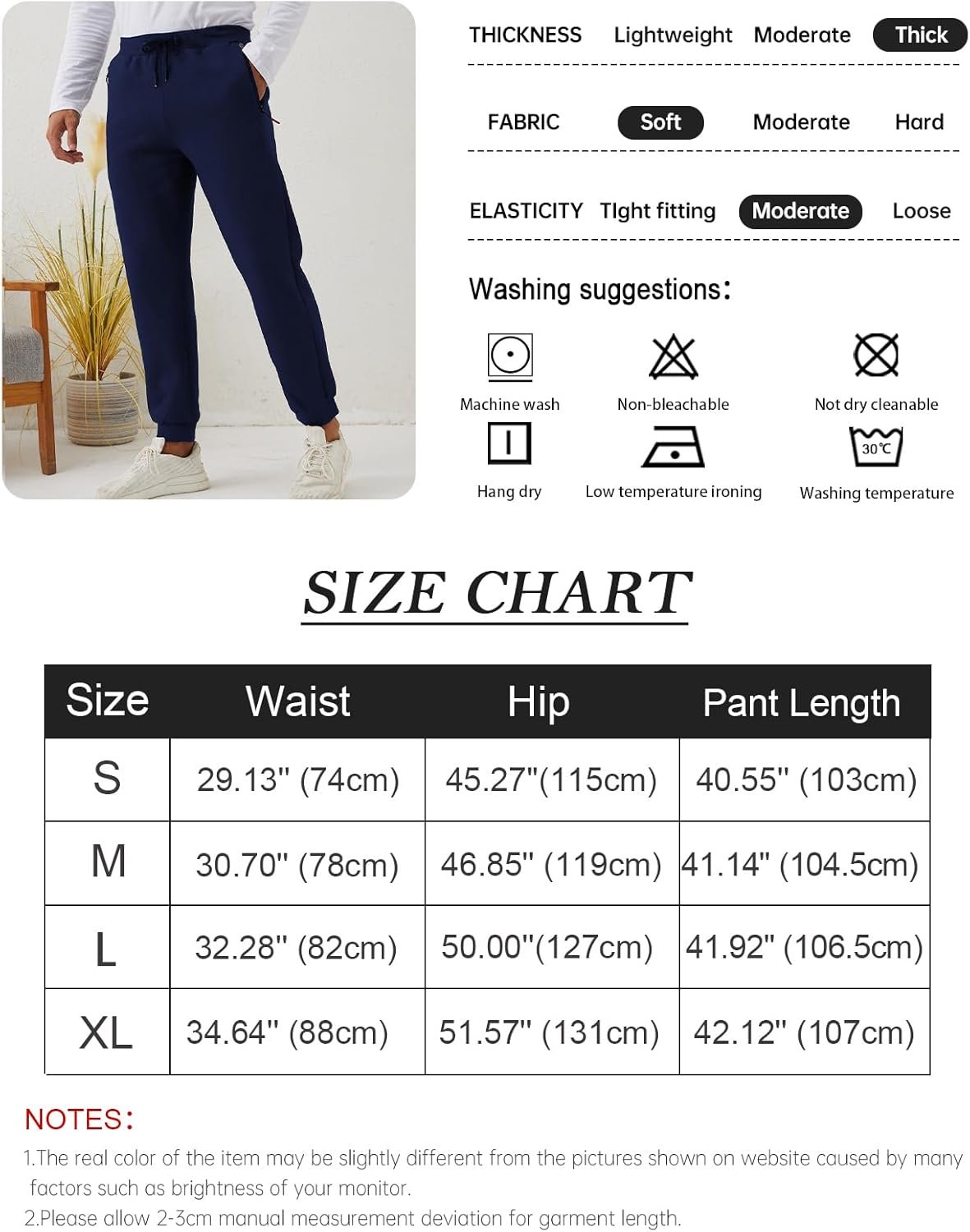 Gihuo Men Sweatpants Sherpa Fleece Lined Sweatpants Winter Thermal Active Outdoor Sports Track Jogger Pants