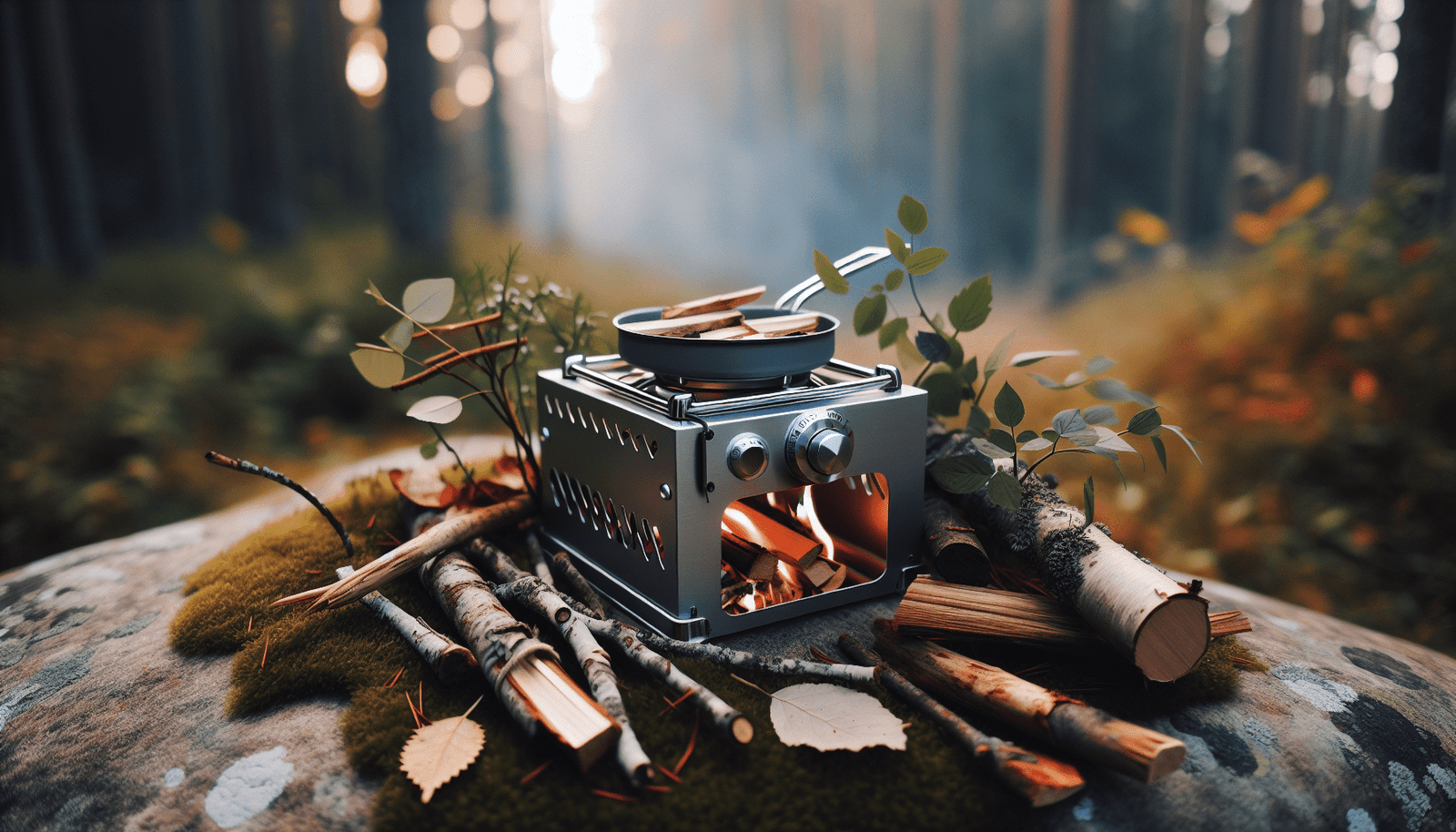 Lightweight Portable Wood Burning Camping Stove Camping Backpacking Stove Folding Wood Stove for Outdoor Hiking Camping Picnic Stove
