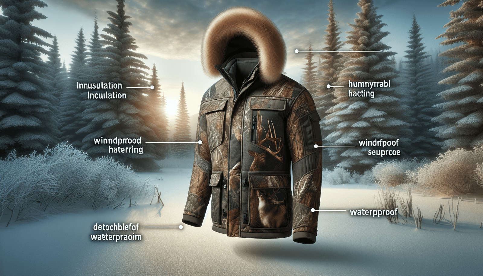 Mens Camo Hunting Jacket: Winter Insulated Warmer Tactical Windproof Softshell Camping Coat