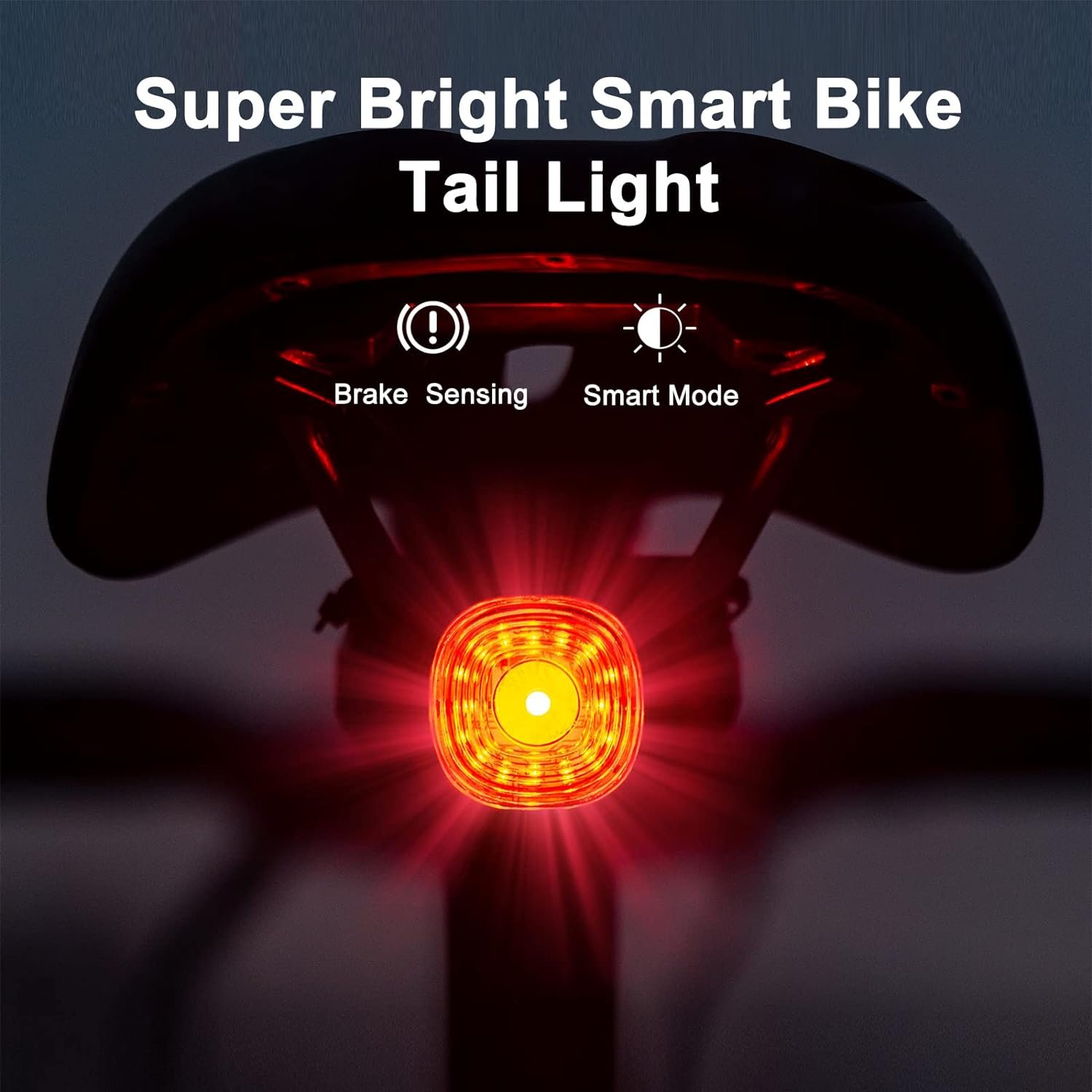 Super Bright 5LED Bike Lights Front and Back,2600 Lumen Bike Lights for Night Riding, USB Rechargeable Bicycle Headlight-5 Mode Mountain Off-Road Cycling Commuting (Combinations)