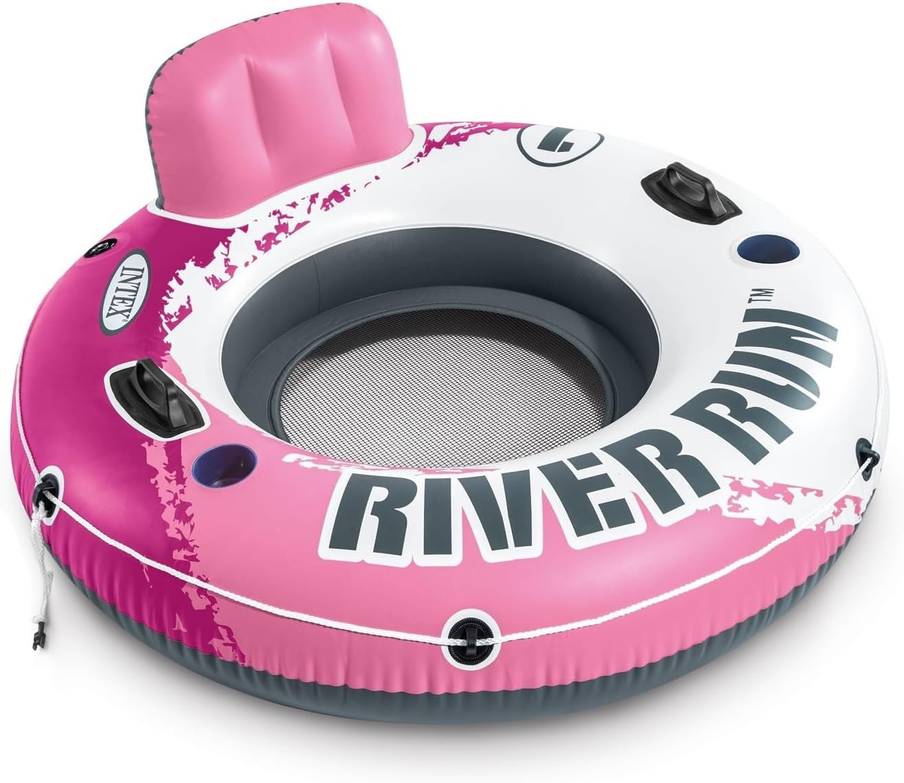 Intex River Run I Sport Lounge, Inflatable Water Float, 53 Diameter, Pink