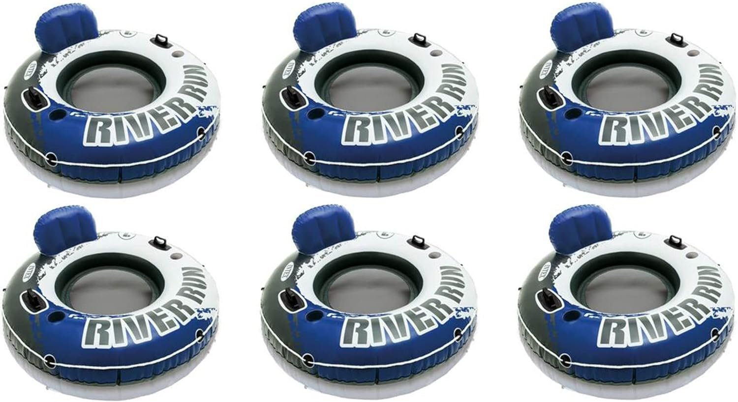 Intex River Run Inflatable Floating Tube Water Raft for Lake River Pool