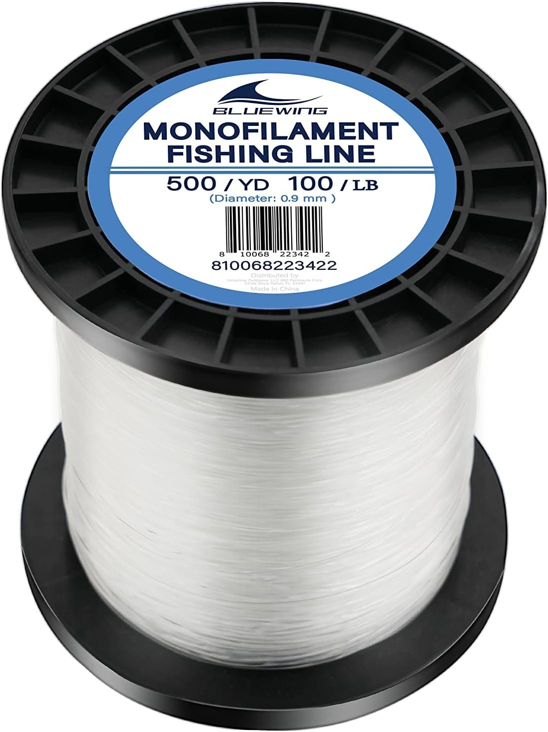 BLUEWING Monofilament Fishing Line 6,8,10,12,15,20,25,30,40,50,60,80,100,130,250,300,400 lbs, 50,100,500,1000,3000 Yards Invisible Thin Diameter Mono Fishing Line Fishing Wire String, Clear