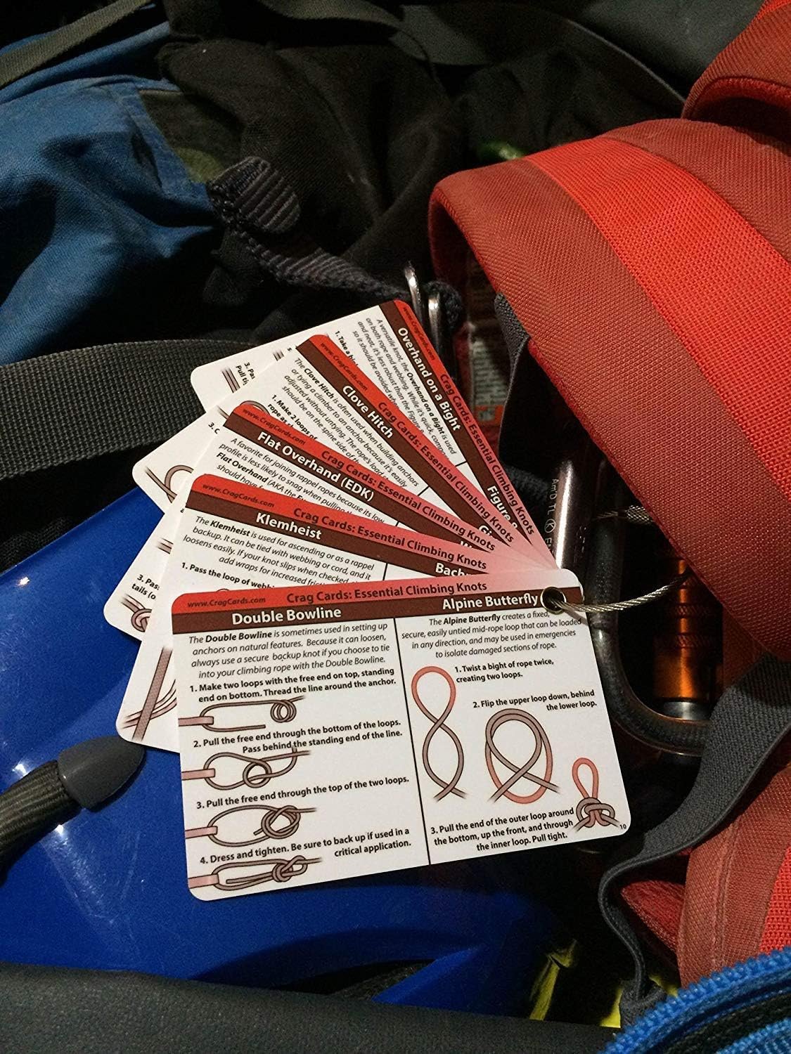 Crag Cards Essential Climbing Knots - Portable  Rugged Guide to 19 Rock Climbing Knots