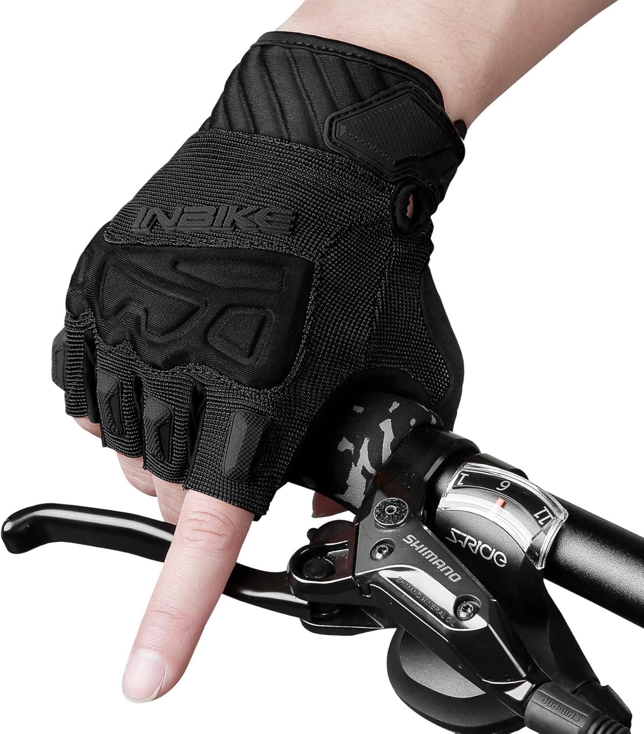 INBIKE Fingerless Cycling Gloves Breathable Protective for Road Mountain Bike MTB Riding