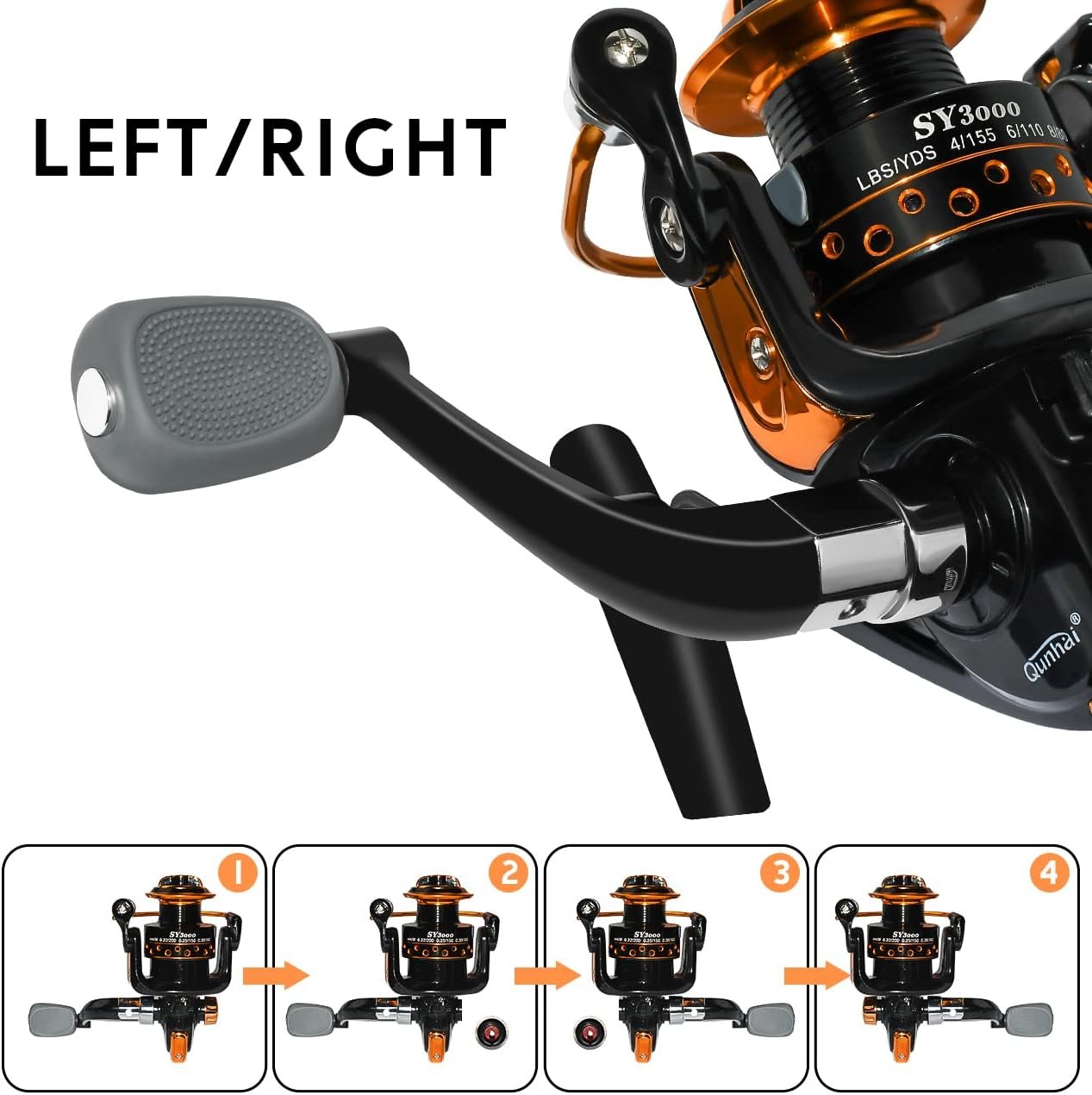 Summer and Centron Spinning Reels, 12 +1 BB Light Weight  Ultra Smooth Reel for Ice/Summer 3000/1000 Fishing Reel by QINGLER