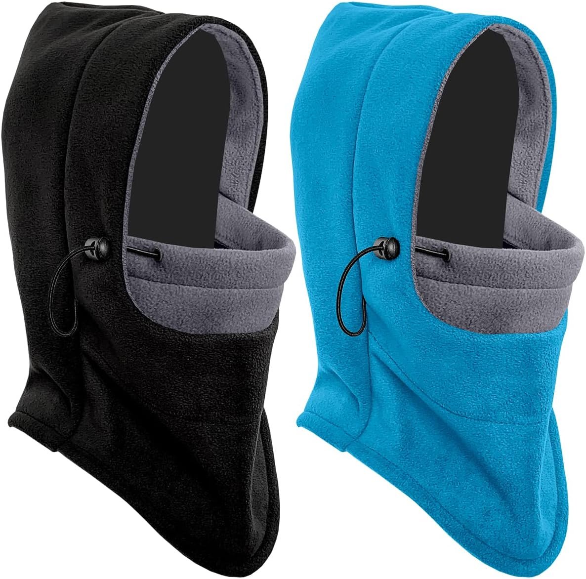 2 Pack Balaclava Ski Mask,Winter Warm Fleece Hat for Cold Weather,Windproof Neck Warmer Snow Gear for Men  Women