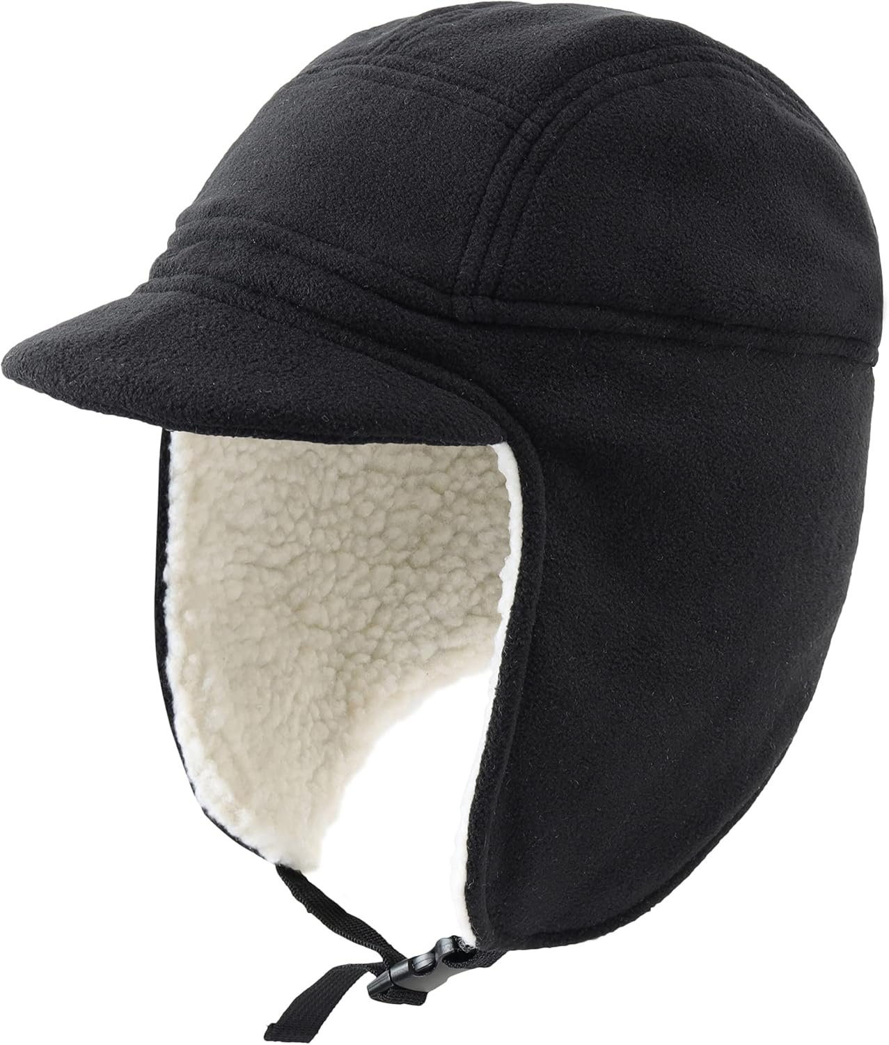 Connectyle Mens Fleece Warm Winter Hats with Visor Windproof Earflap Skull Cap