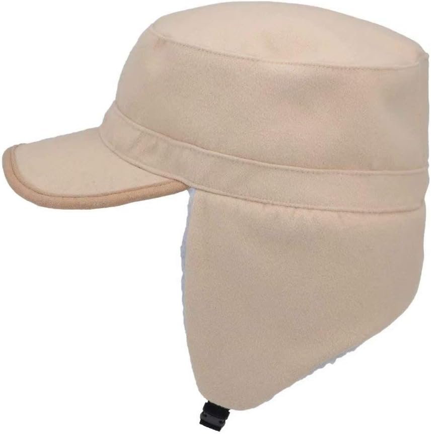 Home Prefer Mens Warm Trapper Hat Earflaps Winter Hat with Visor Military Cap