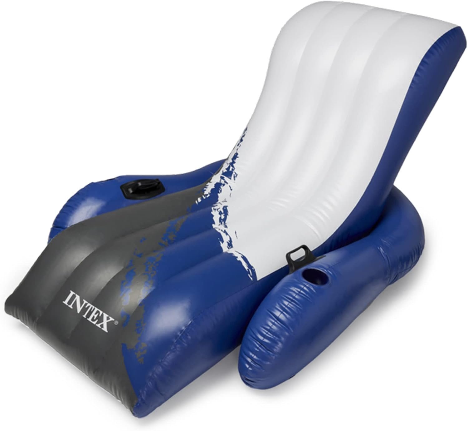 Intex Inflatable Lounge Pool Recliner Lounger Chair with Cup Holders