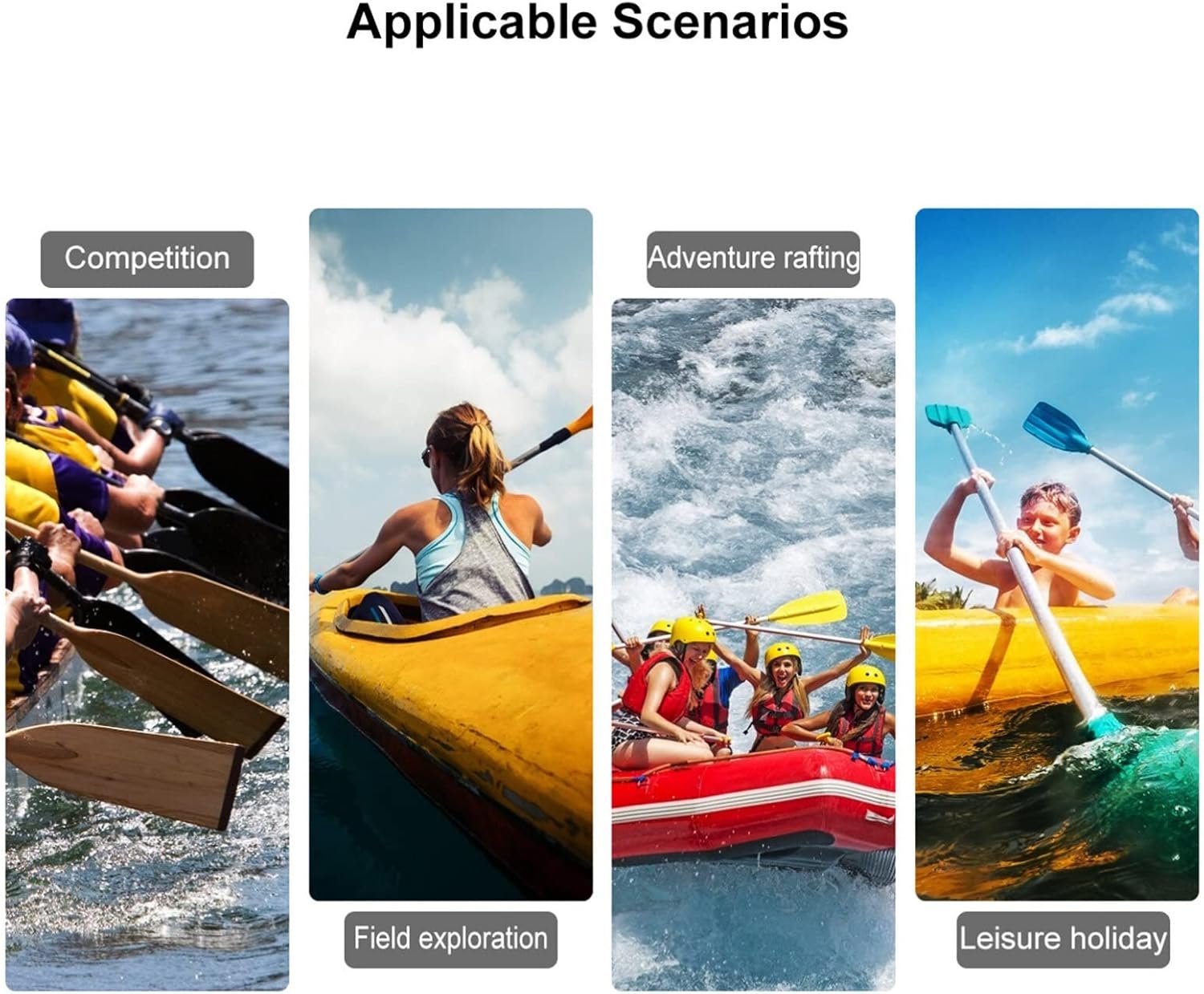 BESPORTBLE 2 Pack Telescopic Kayak Paddle 22-41inch Aluminum Alloy Boat Oars Collapsible Paddle for Boat Kayaking Rafting Canoe Outdoor Kayak Water Sports