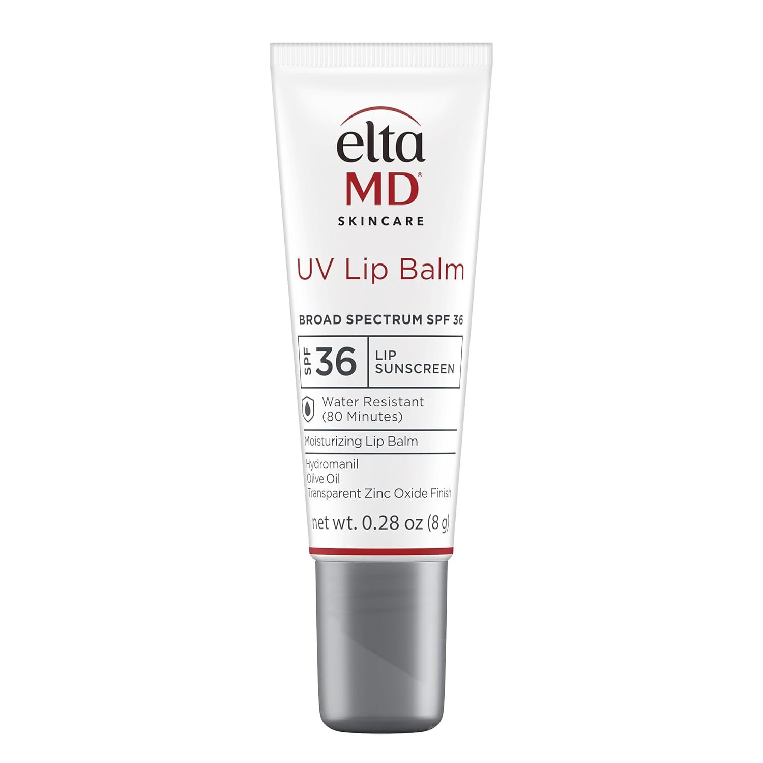 EltaMD UV Lip Balm Sunscreen, Moisturizes and Protects Dry Cracked Lips, Water Resistant up to 80 Minutes, Transparent Zinc Oxide Lip Sunscreen