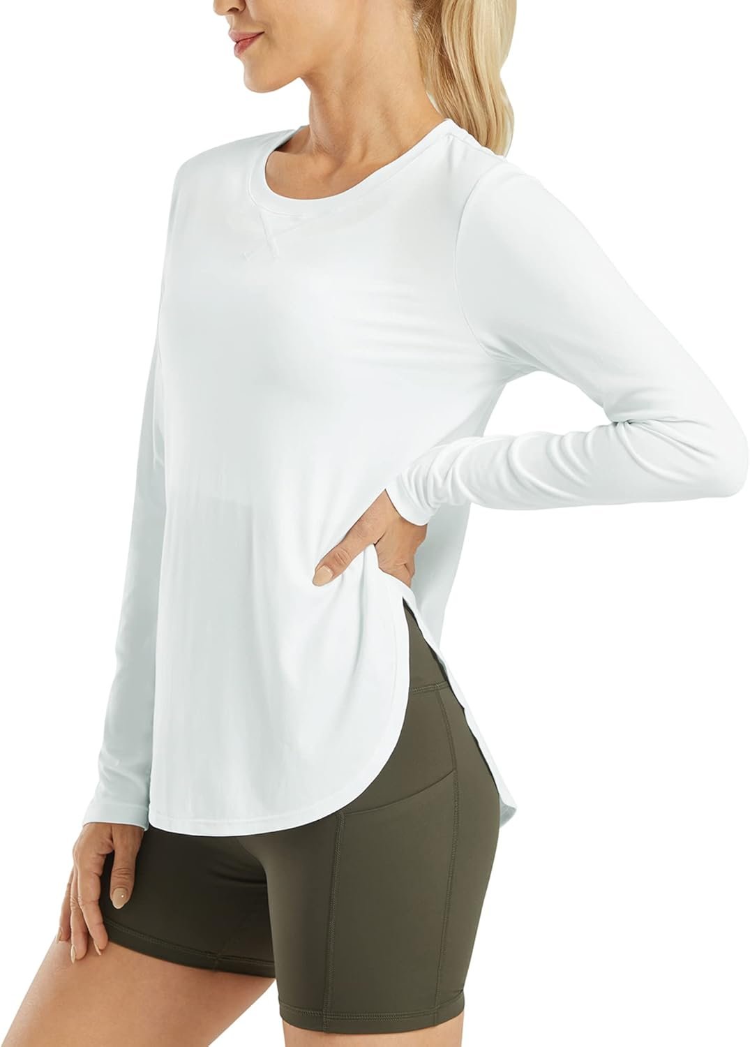G4Free Womens UPF 50+ UV Shirts Long Sleeve Workout Sun Shirt Outdoor Gym Hiking Tops Quick Dry Lightweight