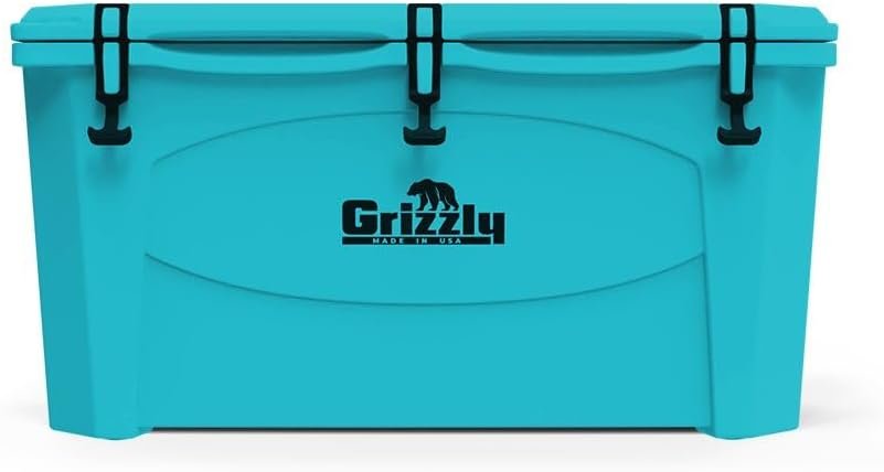 Grizzly 100 Cooler | 100 qt Ice Chest Durable Rotomolded Insulated | Made in USA | Warranty for Life | For Beach Boat Camping Fishing Hunting | G100