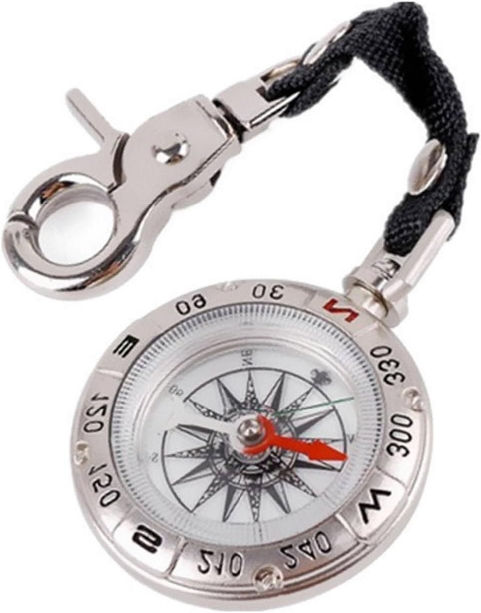 NIEGIENNA-Classic Pocket Watch Style Compass Portable Outdoor Navigation Tools Survival Compass with Keychain