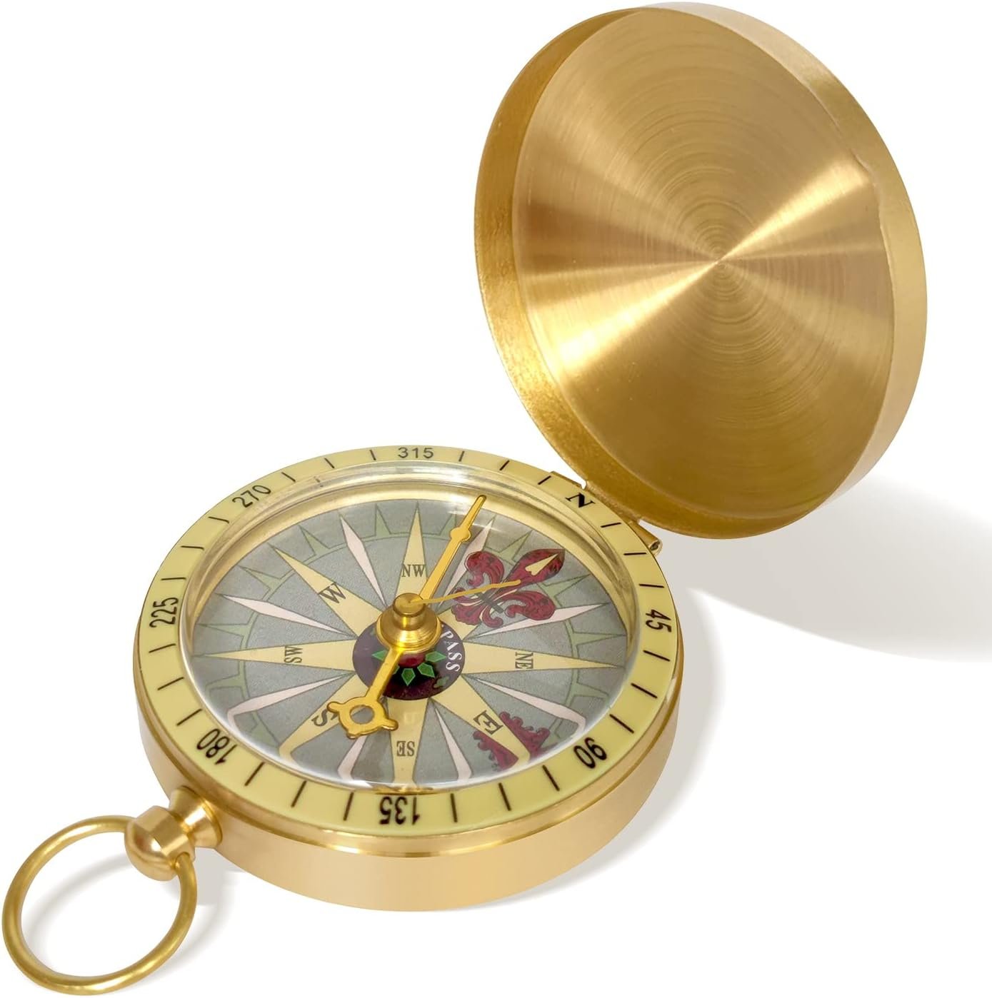 Posinly Vintage Compass for Kids - Pocket-Sized Camping Survival Navigation Tool for Hiking, Hunting, Outdoor Adventures Tool with Accuracy