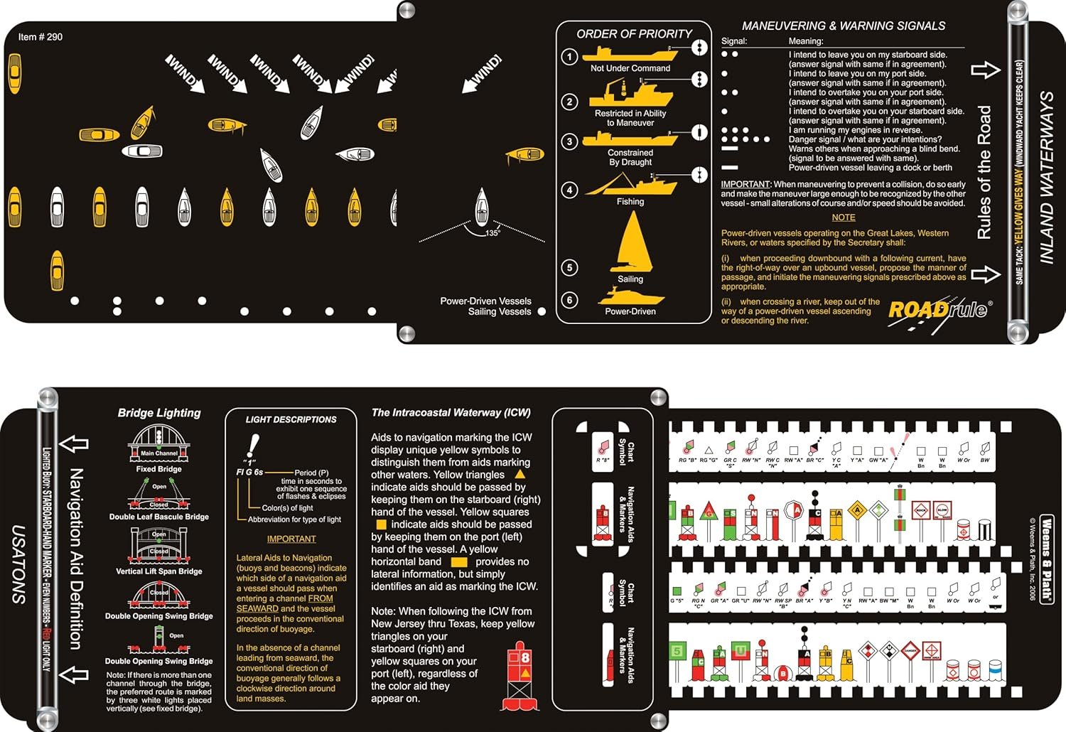 Weems  Plath Marine Navigation ROADrule Marine Navigation Aids, Rules of The Road and Light Characteristics (USATONS, U.S. Waters)