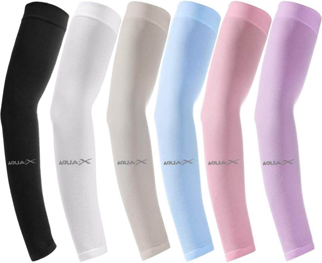 beister 6/3 Pairs UV Protection Cooling Arm Sleeves for Women Men, Long Sunblock Protective Cycling Arm Cover