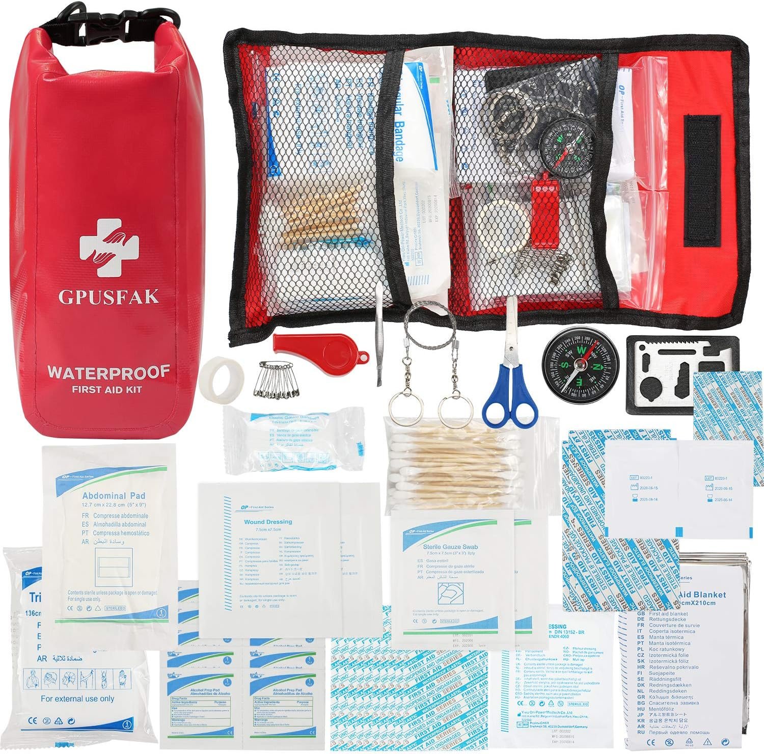 Boat Emergency Kit 2-in-1 Waterproof First Aid Kit