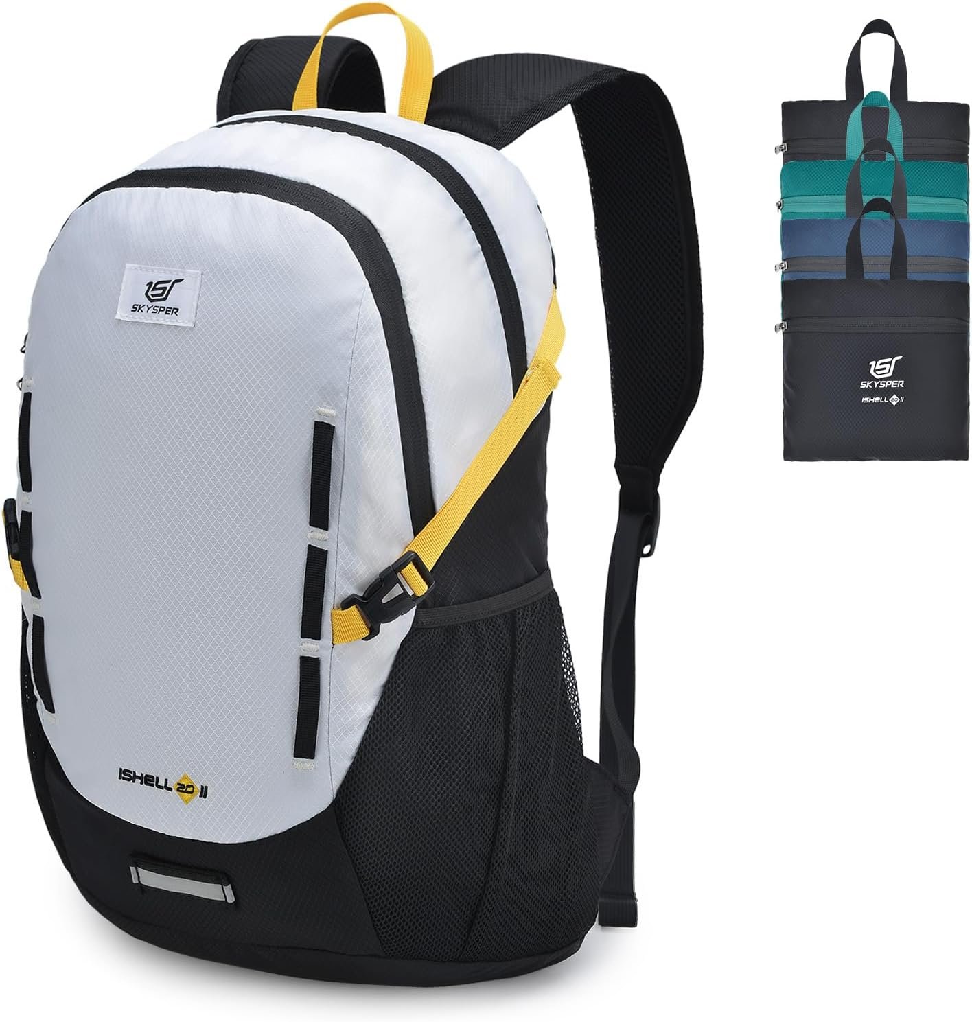 SKYSPER Lightweight Hiking Backpack - 20L Small Travel Backpack Packable Back Packs Water Resistant Hiking Backpacks for Women Men(Blackwhite)