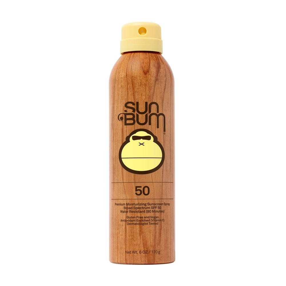 Sun Bum Original SPF 50 Sunscreen Spray Vegan and Hawaii 104 Act Compliant (Octinoxate  Oxybenzone Free) Broad Spectrum Moisturizing UVA/UVB Sunscreen with Vitamin E 6 oz, natural