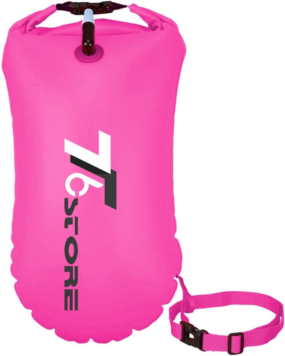 T6 20L Swim Buoy Waterproof Dry Bag Swim Safety Float Keep Gear Dry for Boating Kayaking Fishing Rafting Swimming Training and Camping