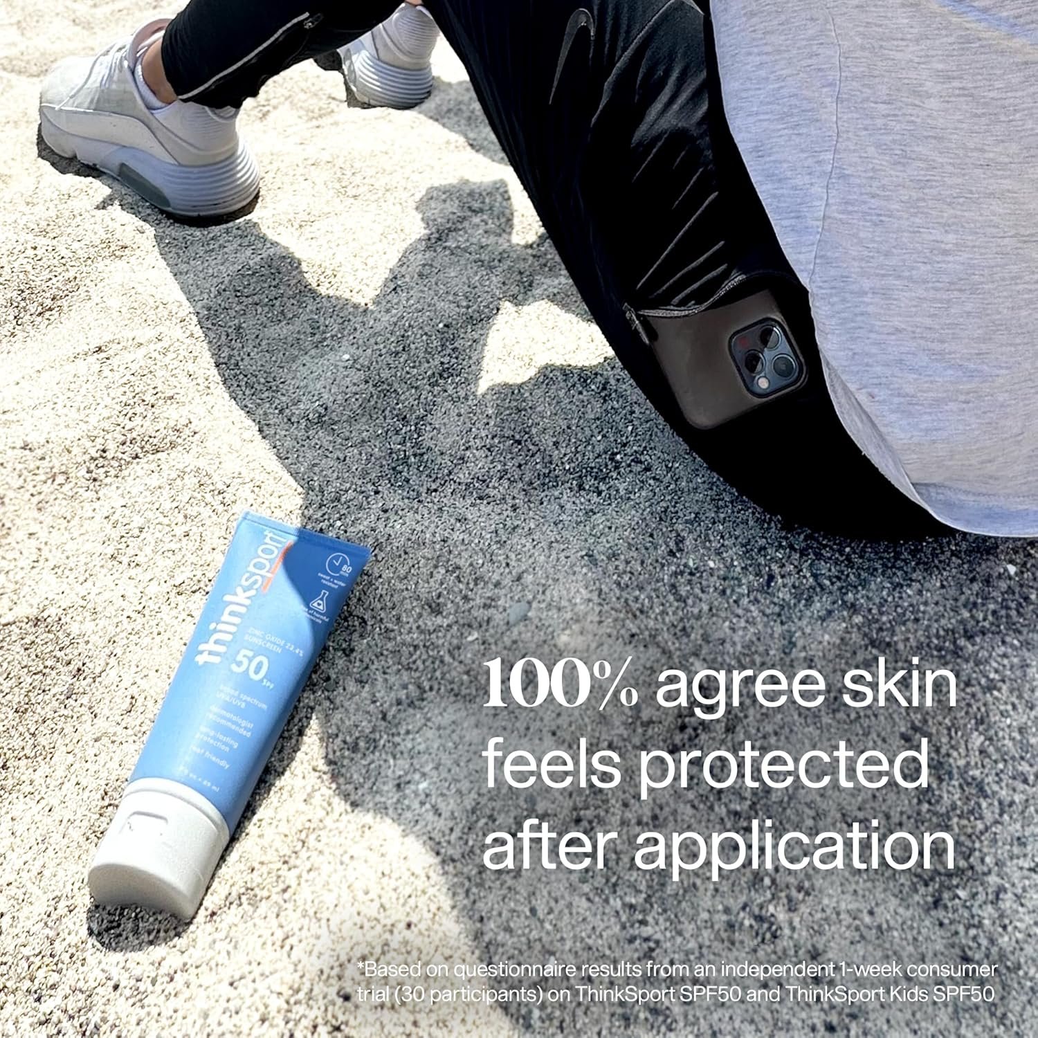 Thinksport SPF 50+ Mineral Sunscreen – Safe, Natural Sunblock for Sports  Active Use - Water Resistant Sun Cream –UVA/UVB Sun Protection – Vegan, Reef Friendly Sun Lotion, 6oz