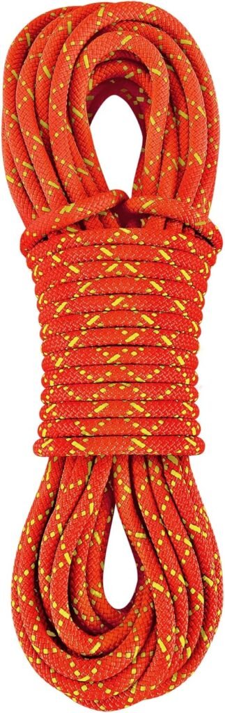 ZEPSEON 8mm Accessory Cord Prusik Cord (5/16in) 10M(32ft) Rock Climbing Accessories CE/UIAA Double Braid Pre Cut Nylon Cord High Tensile Strength for Mountain Tree Climbing, Canyoneering, Rescue