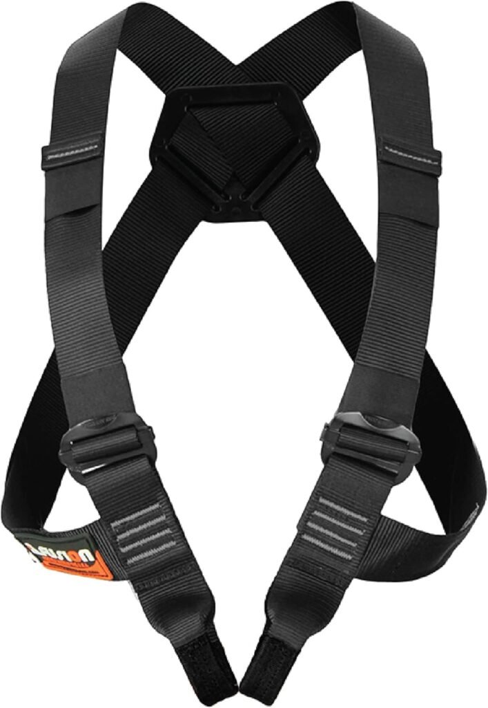 Fusion Climb Climbing Chest Harness (5,000 LBS Rated) Professional Chest Harness for Hiking, Tree Climbing, Ziplining, Rock Climbing, and Rappelling - Heavy Duty Chest Harness - M/L