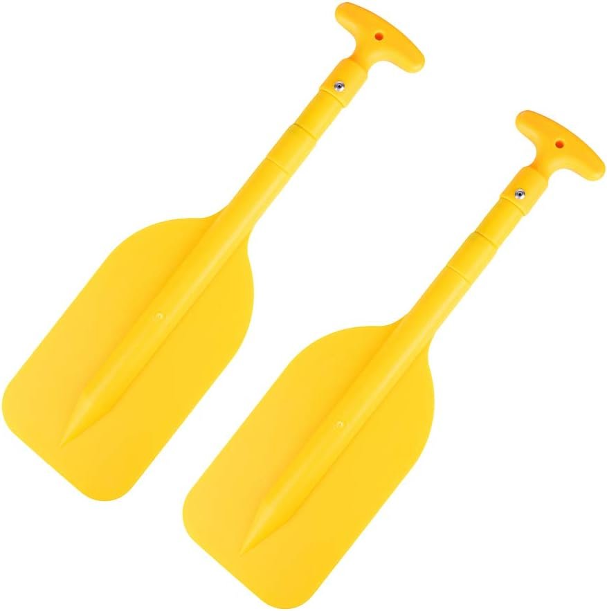 LIOOBO 2Pcs Telescopic Kayak Paddle Rafting Boat Paddle Canoe Oars Plastic Aluminum Alloy Boat Oars