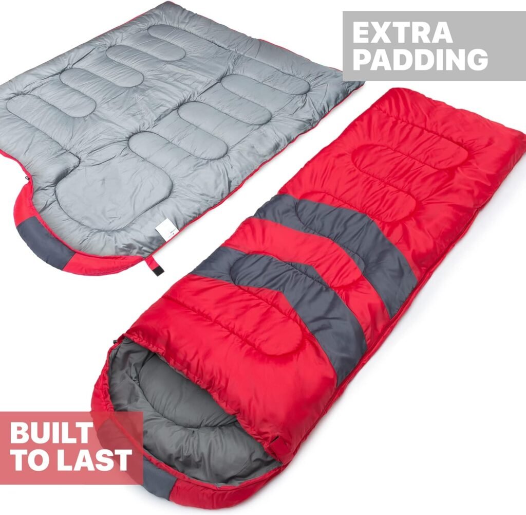 MalloMe Sleeping Bags for Adults Cold Weather  Warm - Backpacking Camping Sleeping Bag for Kids 10-12, Girls, Boys - Lightweight Compact Camping Gear Must Haves Hiking Essentials Sleep Accessories
