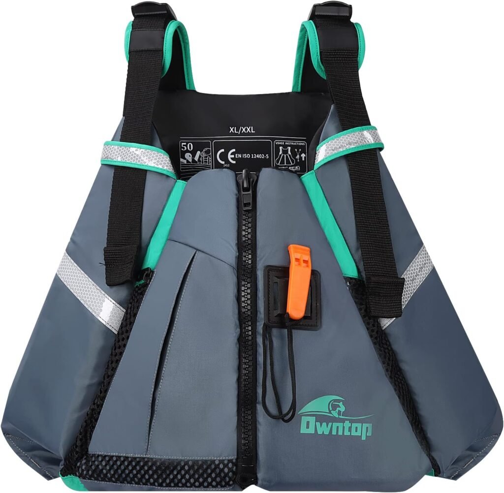 Owntop Adult Swim Vest - Adjustable Safety Strap  Premium Buoyancy for Paddle Sports, Kayaking, Canoeing, Boating