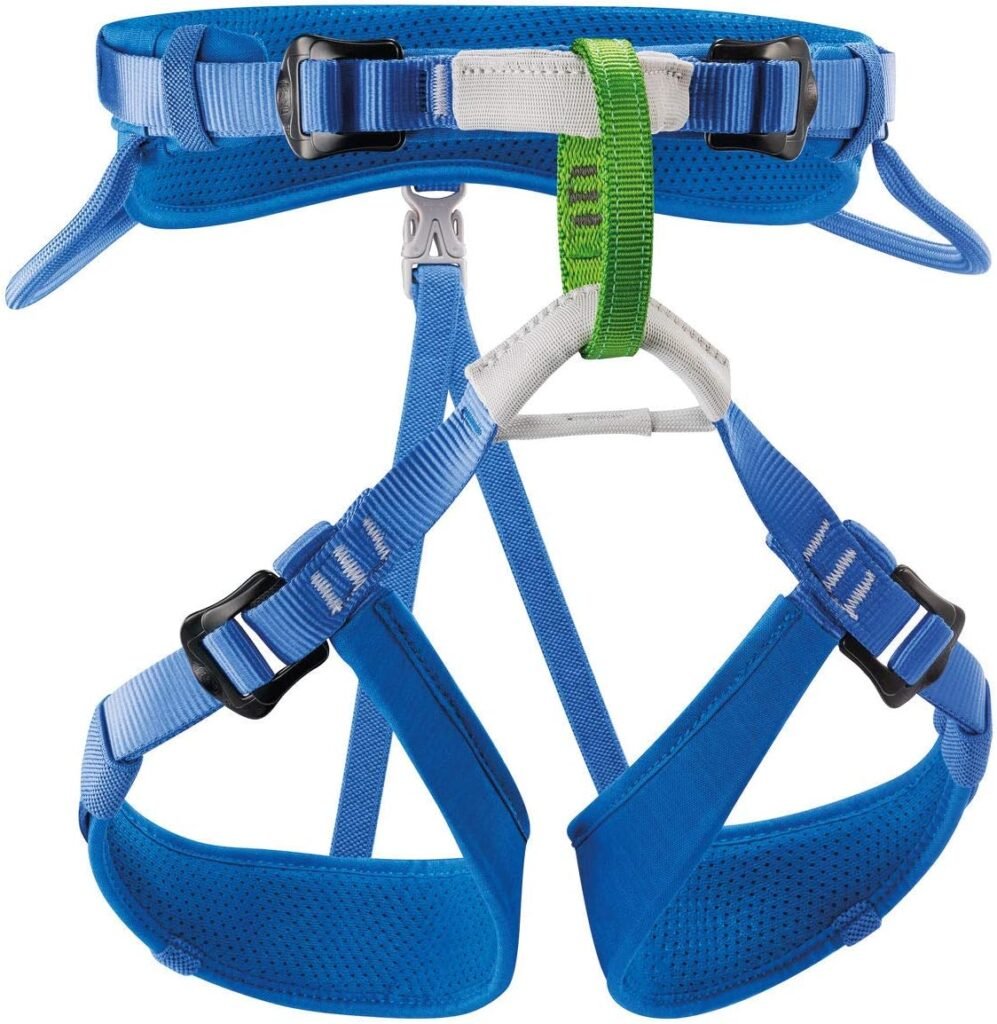 PETZL MACCHU Kids Climbing Harness - Adjustable Seat Harness for Children Less Than 40kg / 88 lbs
