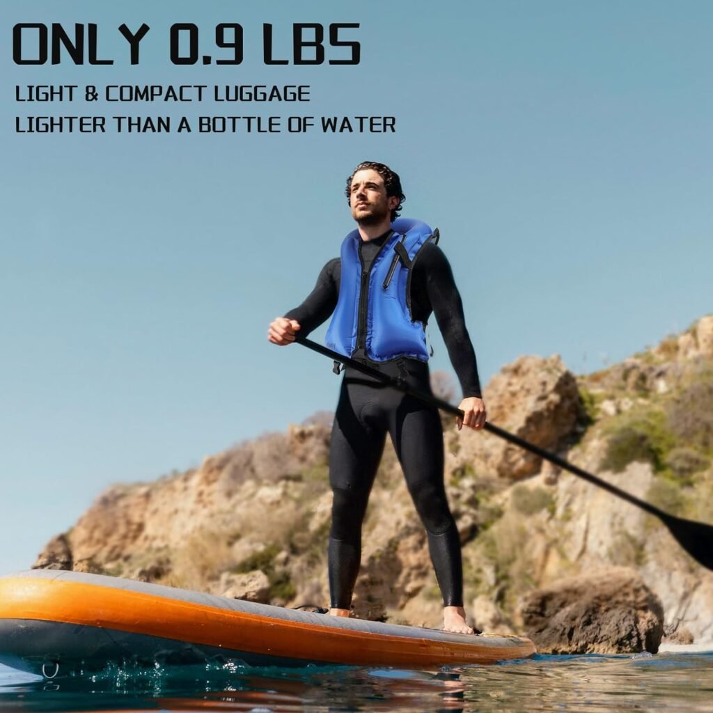 Snorkel Vest for Adults, Inflatable Snorkeling Vest for Men  Women, Portable Swim Jacket  Buoyancy Vest for Snorkeling, Swimming, Kayaking, Boating