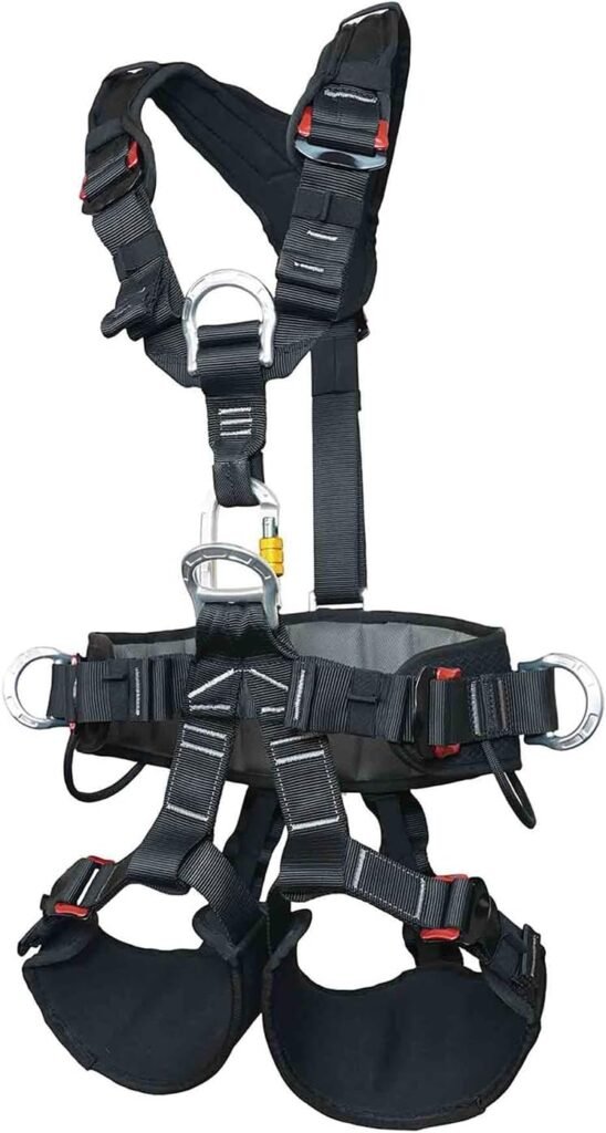 SOB Climbing Harness Thickness Full Body Harnesses Mountaineering Rock Climbing Harness for Rock Climbing Rappelling Caving Tree Protect Waist Safety Belts Rescuing Work