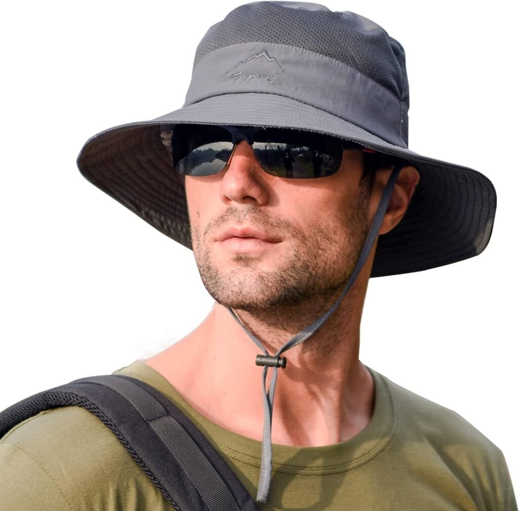 Sun Hats for Men Women Fishing Hat UPF 50+ Breathable Wide Brim Summer UV Protection Hat