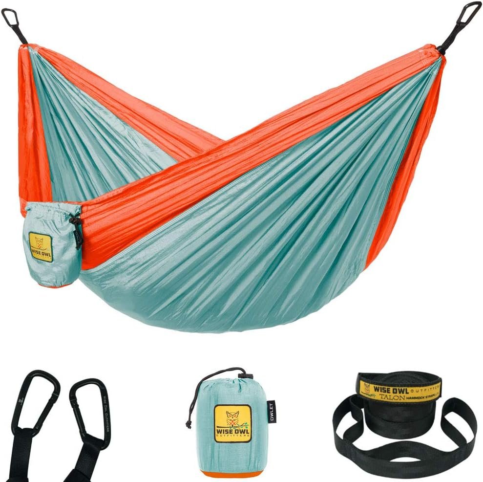 Wise Owl Outfitters Kids Hammock - Small Camping Hammock, Kids Camping Gear w/Tree Straps and Carabiners for Indoor/Outdoor Use