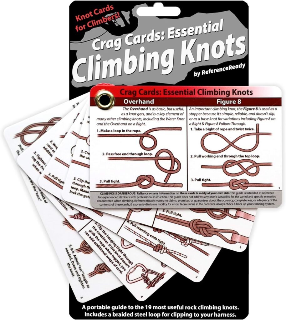 Essential Climbing Knots - Portable  Rugged Guide to 19 Rock Climbing Knots