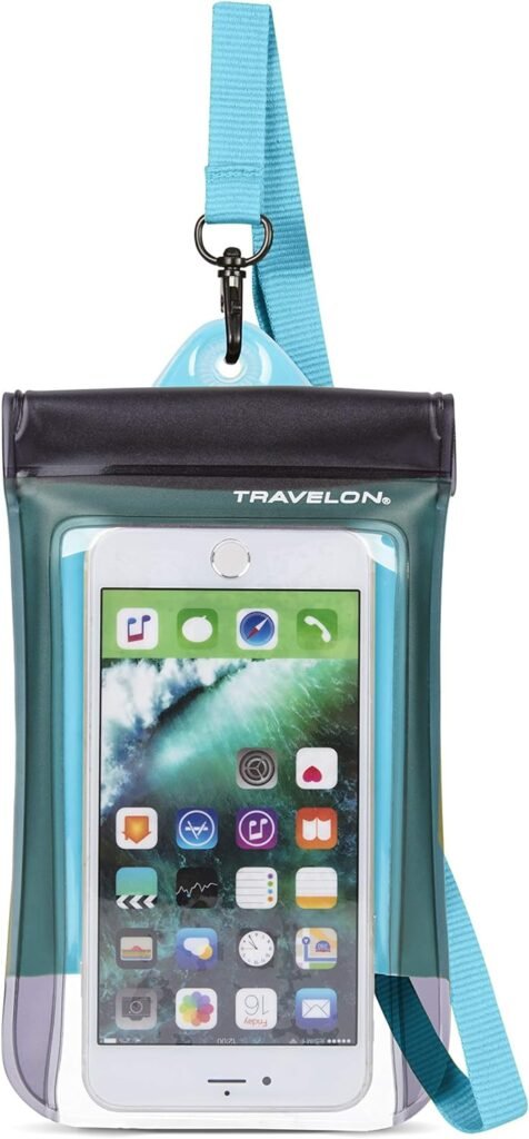Travelon Floating Waterproof Smart Phone/Digital Camera Pouch, Blue