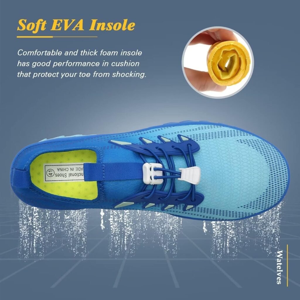 WateLves Water Shoes Mens Womens Beach Swim Shoes Quick-Dry Aqua Socks Pool Shoes for Surf Yoga Water Aerobics