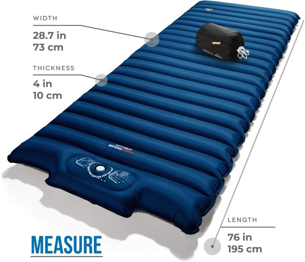 ZOOOBELIVES Extra Thickness | Wide Plus Sleeping Pad with Built-in Pump, Inflatable Camping Mattress of Ultimate Comfort for Car Camping, Tent, and Backpacking, Lightweight  Compact – Airlive2000P