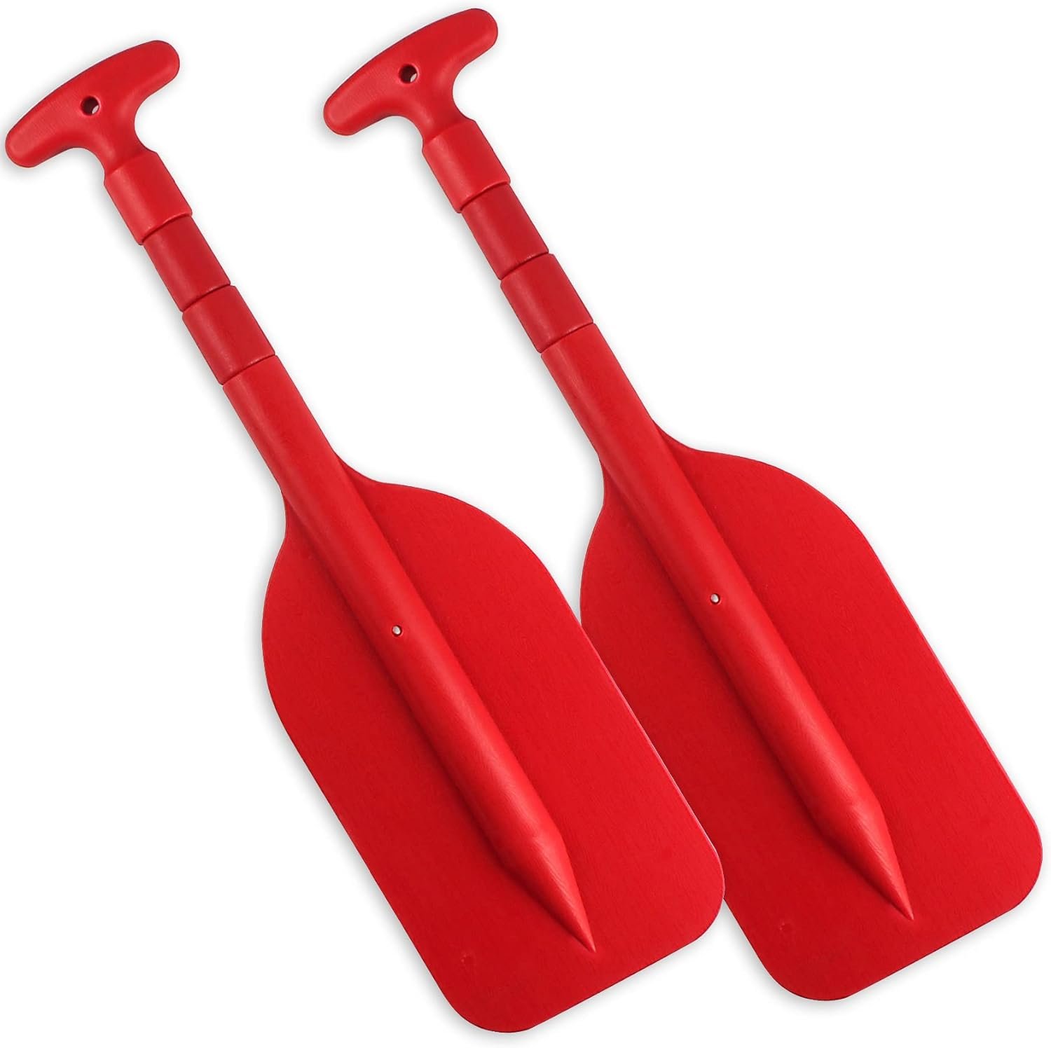 2-Pack Telescoping Boat Paddles - Collapsible PVC Aluminum Oars For Jet Skis, Canoes & Safety